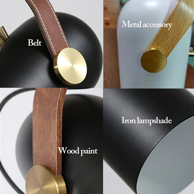 Axyaa Modern Rotatable Pendant Lights Metal Wood Accent Spotlights for Home Indoor Lighting
