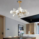 Axyaa Ginkgo Leaf Branch Ceiling Chandelier for Bedroom, Living & Dining Room
