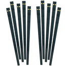 Axyaa Green Alloy Chopsticks 10 Pairs for Sushi Noodles & Chinese Korean Cuisine