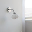 Axyaa White Glass LED Wall Light - Nordic Modern Adjustable Arm Bedside Lamp