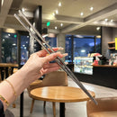 Axyaa Stainless Steel Hot Pot Chopsticks, 45cm Long Serving Chopsticks