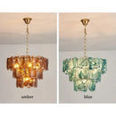 Axyaa Murano Glass Ceiling Chandelier Pendant Light for Dining Living Room