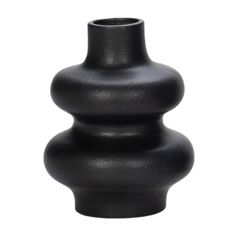 Axyaa Beige Ceramic Vase: Home Decor Flower Arrangement for Garden, Living Room, Office