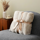 Axyaa Faux Rabbit Fur Throw Blanket