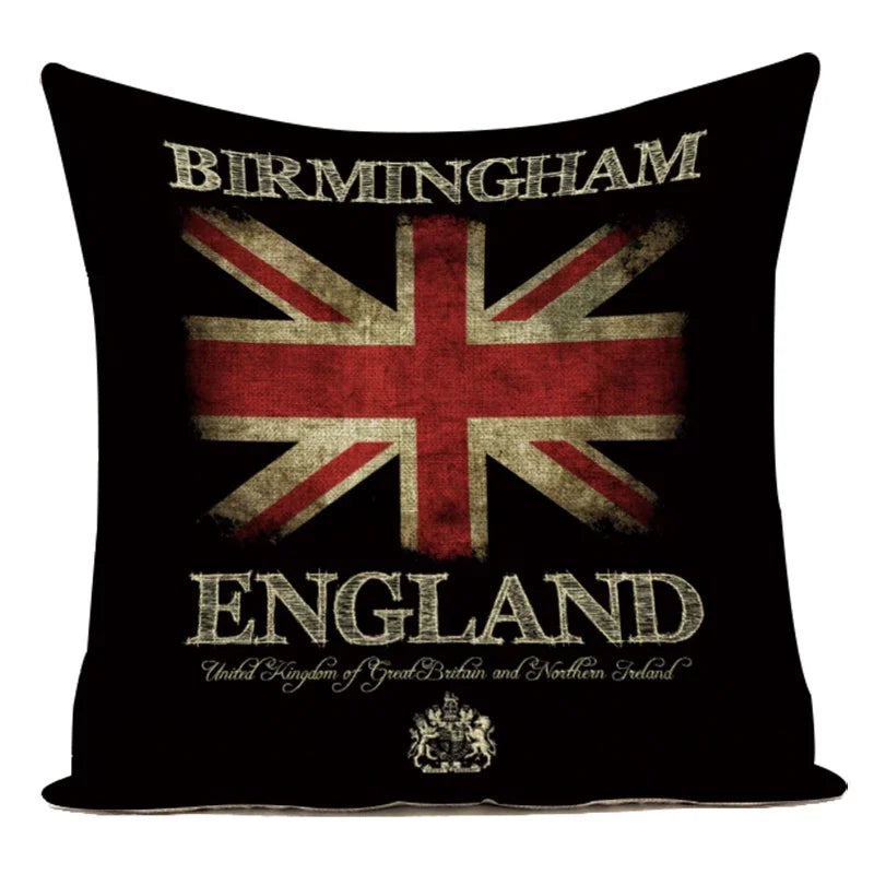 Axyaa British Flag Soldiers Pillow Cover - London England Theme