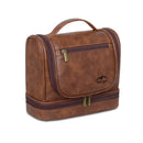 Axyaa Men's Business Toiletry Bag: Large Capacity PU Leather Travel Organizer