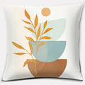 Axyaa Brown Green Abstract Pillow Cover 45x45 - Home Office Bedroom Sofa Car Decoration