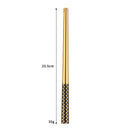 Axyaa Stainless Steel & Wooden Chopsticks Dinnerware Set