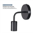 Axyaa Modern Minimalist Wrought Iron Wooden Wall Lamp for Living Room Bedroom Study