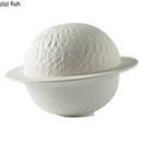 Axyaa Stone Pattern Soup Bowl with Lid | Ceramic Tableware for Molecular Cooking