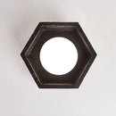Axyaa Black Stone LED Ceiling Lamp - Japanese Wabi Sabi Decor for Living Room