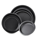 Axyaa Non-Stick Carbon Steel Pizza Pan - Round Oven Tray for Baking & Roasting