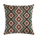 Axyaa Geometric Linen Cushion Cover: 45x45cm Pillowcase for Home Decor