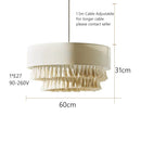 Axya Creamy Fabric Chandelier: Nordic Bohemian Wabi Sabi Style