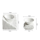 Axyaa Ceramic Stone Soup Bowl Salad Breakfast Plate Utensils Set