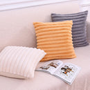Axyaa Soft Striped Faux Rabbit Plush Cushion Covers for Stylish Home Decor.
