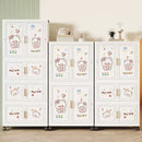 Axyaa Cartoon Wardrobe: Foldable Storage Organizer with Wheels