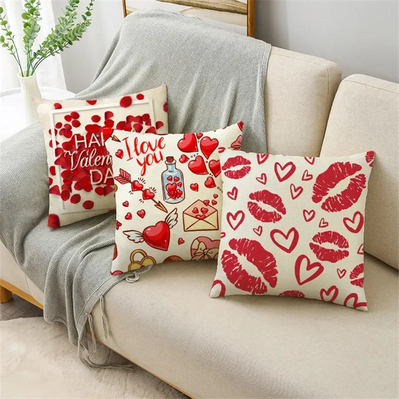 Red Love Aesthetic Romantic Pillowcase by Axyaa - Multiple Sizes