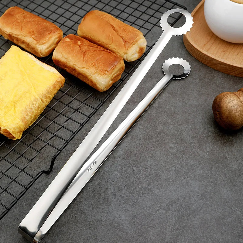 Axyaa Stainless Steel Food Tongs - Kitchen Cooking Utensil