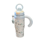 Axyaa Cartoon Thermal Water Bottle with Handle and Straw