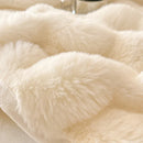 Axyaa Plush Shaggy Fur Mattress Cover - Soft Elastic Fitted Sheet & Protector