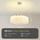 Axyaa Luxury Feather Glass Chandelier in Gold Finish - Elegant and Modern Lighting Solution
