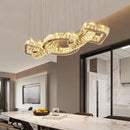 Axyaa Crystal Chandeliers: Modern LED Ceiling Hanging Lights for Living Room