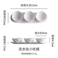 Axyaa Ceramic Bowl Set with Saucers for Household and Snacks, Fruit Dips, and Refreshments