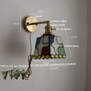 Axyaa Peace Pigeon Tiffany Rotatable Wall Lamp