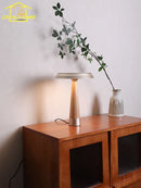 Axyaa Solid Wood Ceil Table Lamp Touch Switch LED Modern Lighting, Minimalist Design