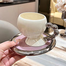 Axyaa Ceramic Latte Coffee Cup Saucer Set