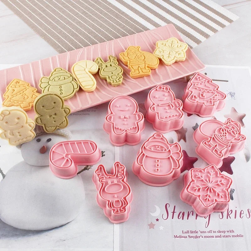 Axyaa Biscuit Mold Set for Xmas Party Decor & Baking Gadgets