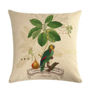 Axyaa Parrot Leaf Fruit Linen Pillow Cover 45*45cm