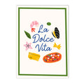 Axyaa Wine & Pasta Night Poster Set for Trendy Bar Cart and Maximalist Room Decor