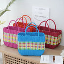 Axyaa High-End Plastic Woven Basket for Picnic & Vegetables
