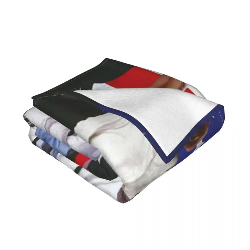 Axyaa West Wing Cast Plaid Throw Blanket - Soft & Fluffy for Multi-Purpose Use