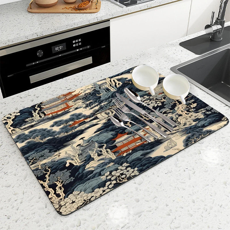 Axyaa Architectural Landscape Non-Slip Drying Mat