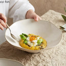 Axyaa Ceramic Irregular Edge Bowl Set - Creative Specialty Tableware