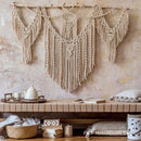 Axyaa Geometric Macrame Wall Tapestry - Bohemian Style Chic Decor