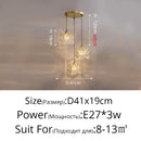Axyaa Glass LED Pendant Lights for Indoor Lighting, Luxury Ceiling Lamp for Bedside, Bathroom, Bar, Restaurant