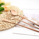 Axyaa Rose Gold Stainless Steel Cutlery Set - 12 Pieces
