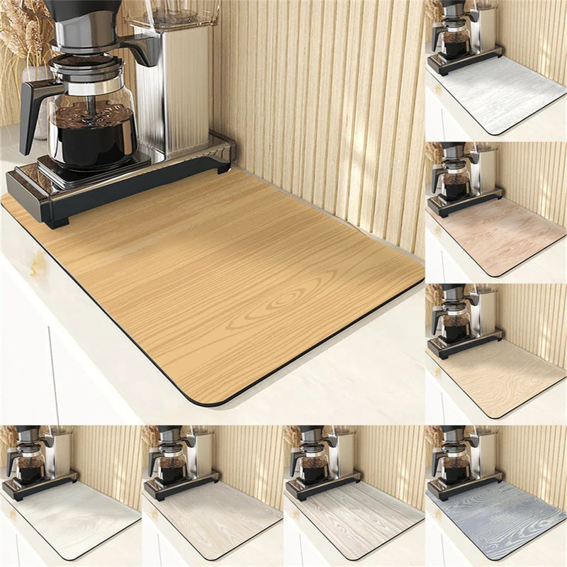 Axyaa Kitchen Coaster: Absorbent Drying Mat, Arbor Print, Dish Drying Mats, Table Pads