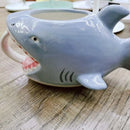 Axyaa Blue Shark Ceramic Coffee Mug - Fun Kids Party Cup Refined Novelty Gift
