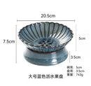 Axyaa Ceramic Dessert Tray Tea Tray Dry Fruit Tray Large Footed Fruit Tray