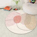 Axyaa Plush Round Carpet: Soft Fluffy Rug for Bedroom and Living Room