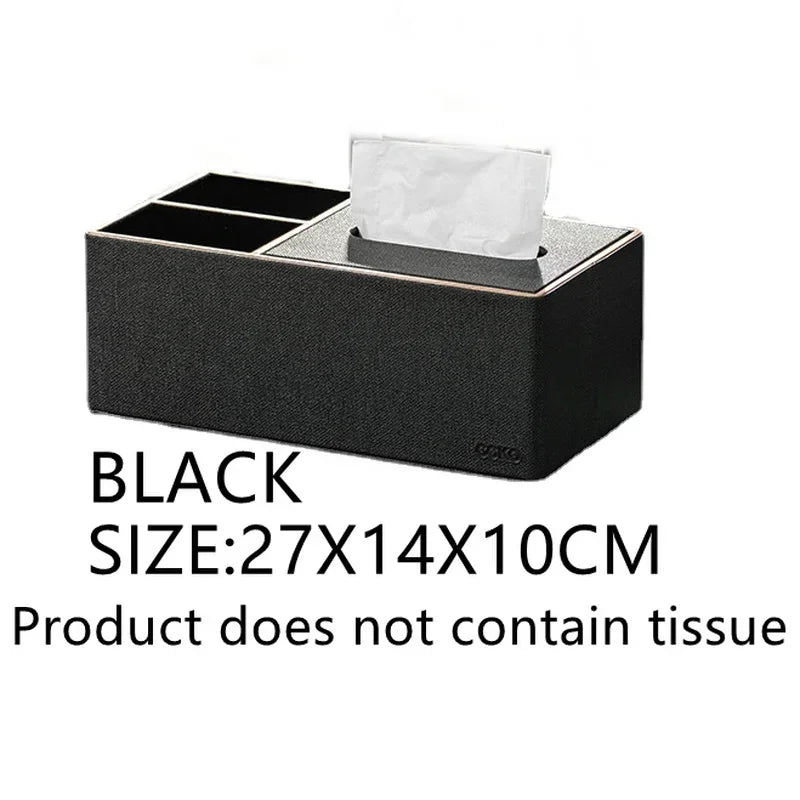 Axya Leather Tissue Box with Paper Drawer for Stylish Home & Hotel Decor