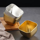 Axyaa Stainless Steel Korean BBQ Veggie Bucket Slanting Bowl, Large Capacity Kitchen Tableware