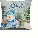 Snowman Winter Pattern Pillow Cover by Axyaa for Sofa Bedroom Car Home Decor