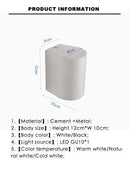 Axyaa Waterproof Wall Lamp Japanese Nordic Homestay Sconce Bedside Cement Light