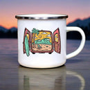 Axyaa Enamel Caravan Camping Mug - Adventure Campfire Party Cup